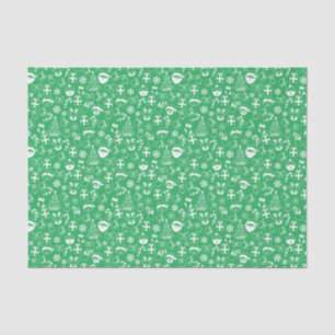 Papel De Seda Papais noeis verdes favoritos Papais noeis Elf Sno