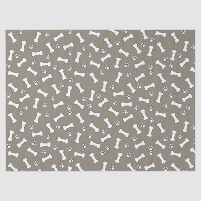 Papel De Seda Papas e Ossos Cachorros Novos - Aniversário (Frente )