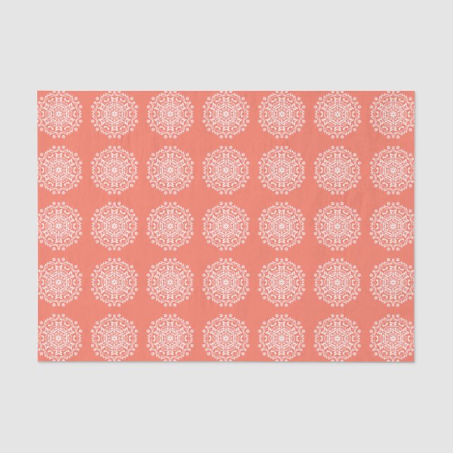 Papel De Seda Papaya Mandala (Frente )