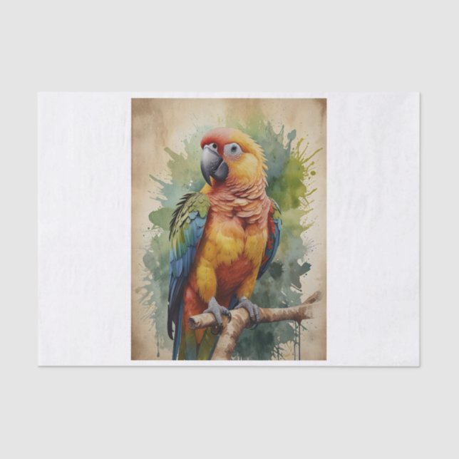 Papel De Seda Papegaai decoupage tissue papier (Frente )