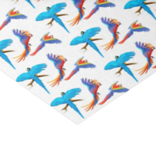Papel De Seda Papéis-tecidos tropicais voadores