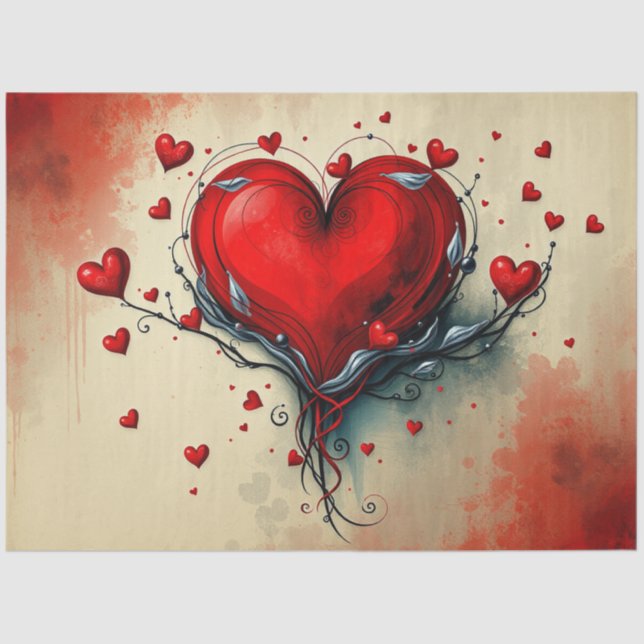 Papel De Seda Papel-chave gótico-Abstrato romântico (Frente )