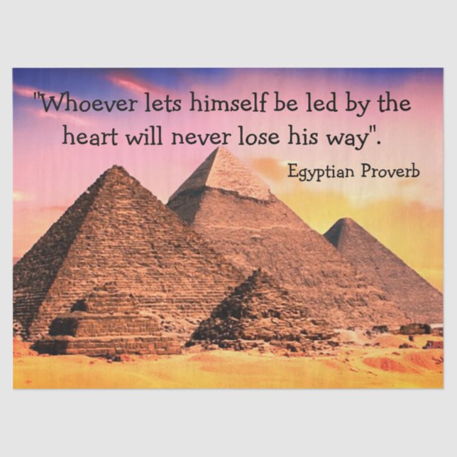 Papel De Seda Papel-chave na pirâmide egípcia (Frente )