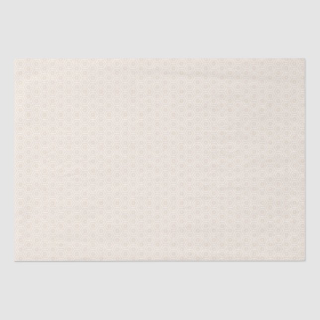 Papel De Seda Papel-Padrão Creamy Peach Hexagon (Frente )
