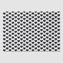Papel-Padrão de Corações Pretos Pequenos