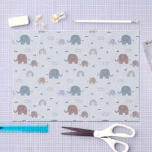 Papel De Seda Papel-Padrão de Elefante para Mamãe e Bebê