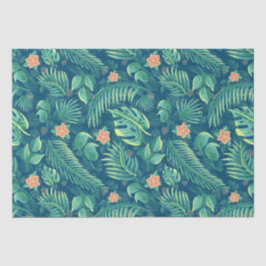 Papel De Seda Papel-Padrão de Folhagem Tropical