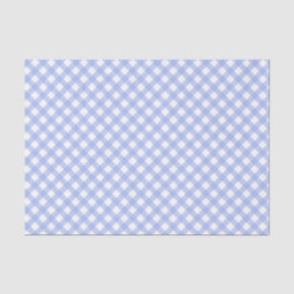 Papel De Seda Papel-Padrão de Gingham Azul-Bebê