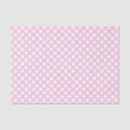 Papel De Seda Papel-Padrão de Gingham Rosa Suave