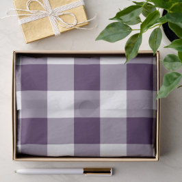 Papel De Seda Papel-Padrão de Gingham Roxo e Branco
