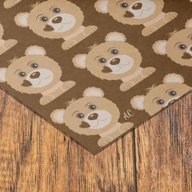 Papel De Seda Papel-Padrão de Urso em Madeira Chá de fraldas (Criador carregado)