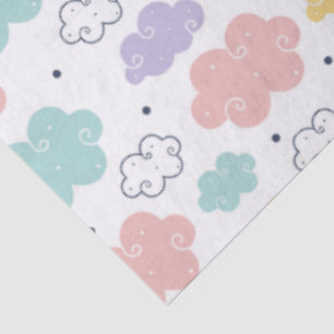 Papel De Seda Papel-Padrão em Nuvem Pastel Kawaii