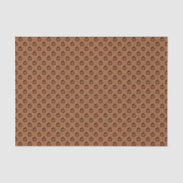 Papel De Seda Papel-Padrão Pumpkin Laranja (Frente )