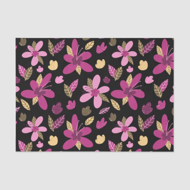 Papel De Seda Papel-Padrão Romântico Flores (Frente )