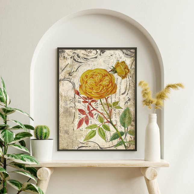 Papel De Seda Papel-Tecido de Decoupage Rosa Amarelo-ouro (Criador carregado)