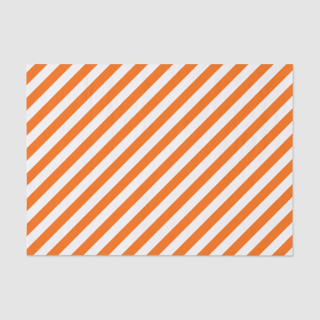 Papel De Seda Papel-Tecido de Faixa Diagonal Laranja (Frente )