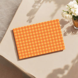 Papel De Seda Papel-Tecido de Xadrez Búfalo Laranja