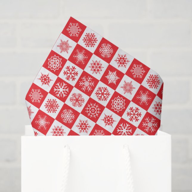 Papel De Seda Papel-Tecido Flocos de Neve Feriados (Sacola de presentes)