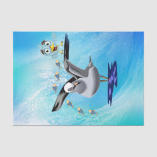 Papel De Seda Papel-Tecido Peixe-Seagu Onda-Pássica-Oceânica