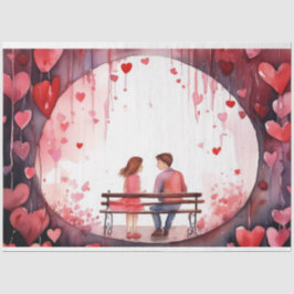 Papel De Seda Papel-Tecido Romântico