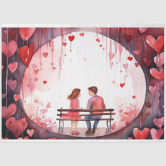 Papel De Seda Papel-Tecido Romântico