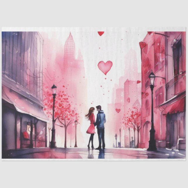 Papel De Seda Papel-Tecido Romântico (Frente )