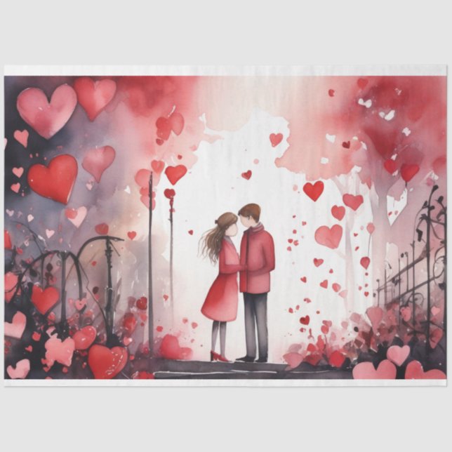 Papel De Seda Papel-Tecido Romântico (Frente )