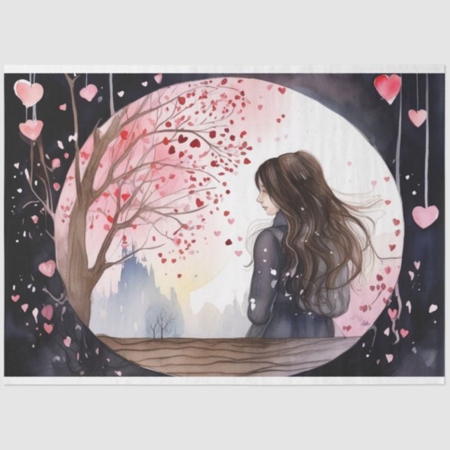 Papel De Seda Papel-Tecido Romântico (Frente )