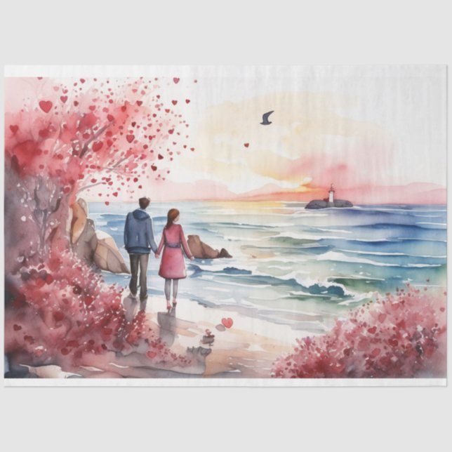 Papel De Seda Papel-Tecido Romântico (Frente )