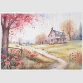 Papel De Seda Papel-Tecido Romântico