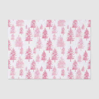 Papel De Seda Papel-tecidos de árvores cor-de-rosa minimalista