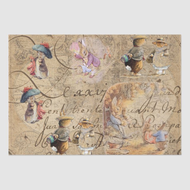 Papel De Seda Papel-tecidos de coelho peter (coleção4) (Frente )