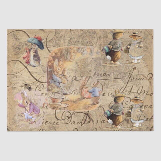 Papel De Seda Papel-tecidos de coelho peter (coleção 5) (Frente )