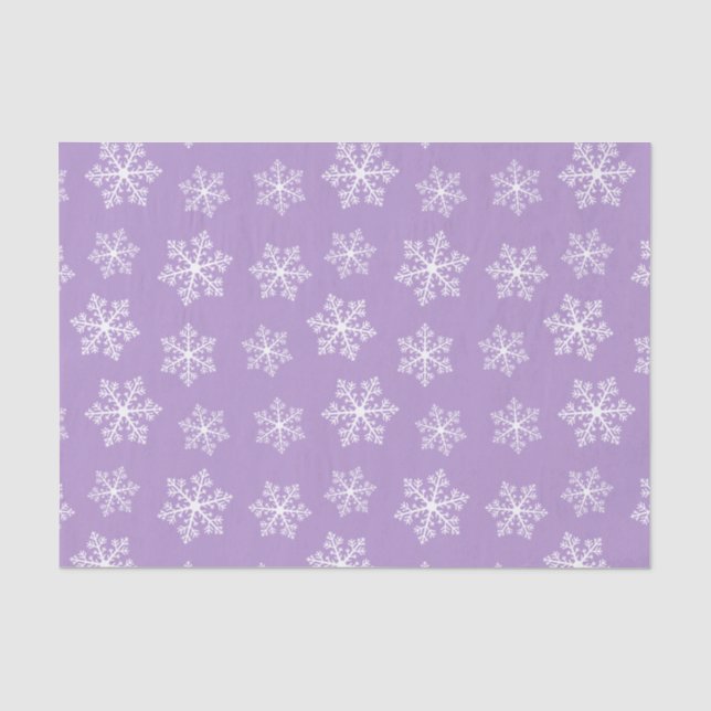 Papel De Seda Papel-tecidos em flocos de neve roxos (Frente )