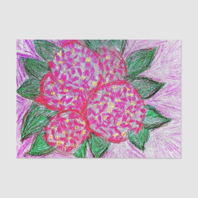 Papel De Seda papel-tipo Hydrangeas (Frente )