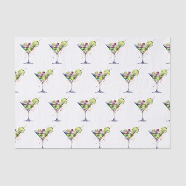 Papel De Seda Papel-toalha temático Las Vegas Martini (Frente )