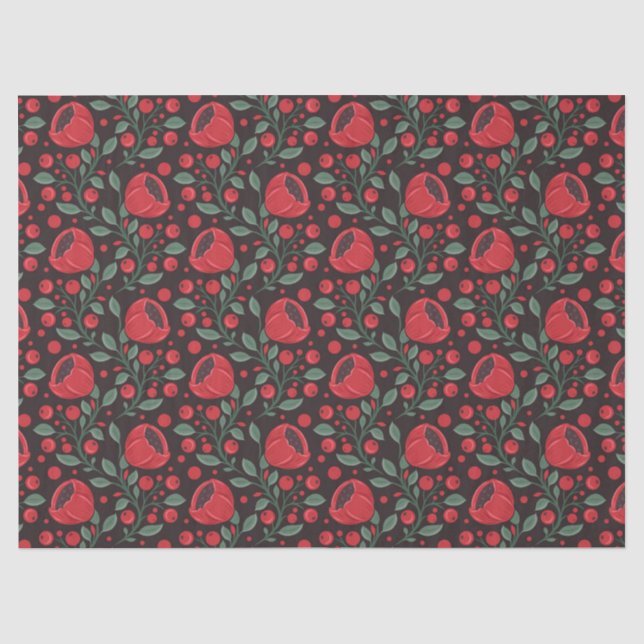 Papel De Seda Papoulas vermelhas (Frente )