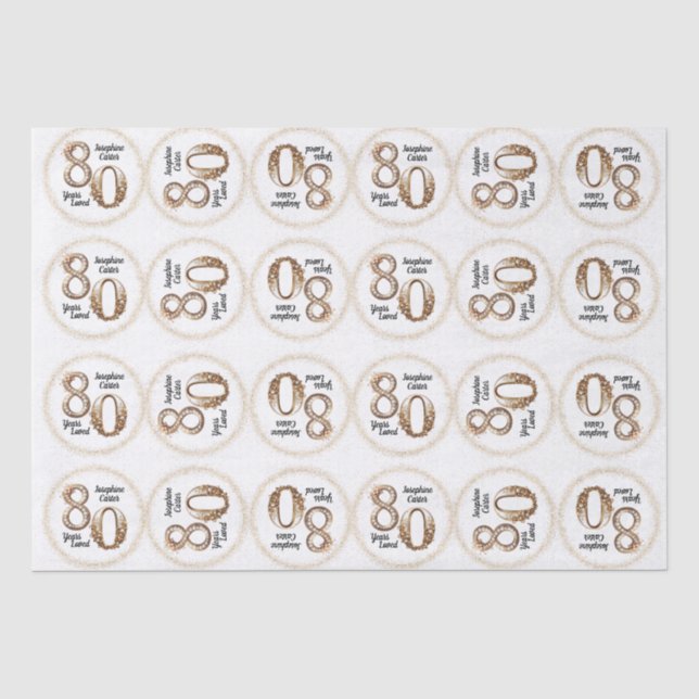 Papel de Seda para 80º Aniversário (Frente )