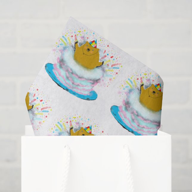 Papel de seda para aniversário do Dia da Marmota (Sacola de presentes)