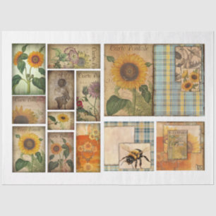 Papel De Seda Para Artistas Artesanais Ephemera De Girassol