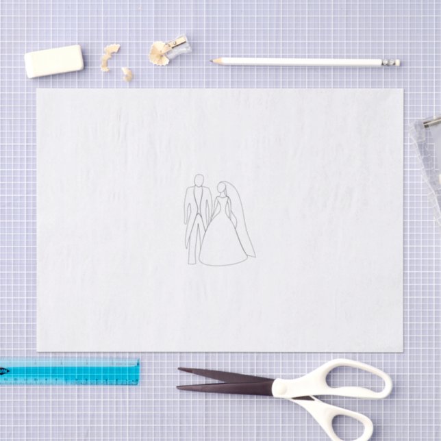 Papel de Seda para Casamento ou Chuveiro (Arte )