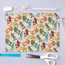 Papel De Seda Para Colagem de Gráficos Skateboarders