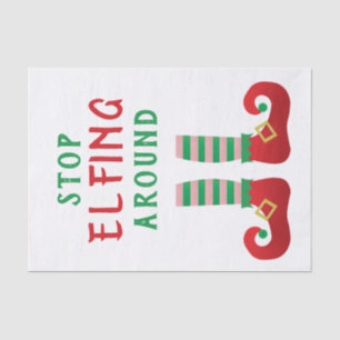 Papel De Seda Pára De Ficar A Olhar Para O Natal Engraçado Diz