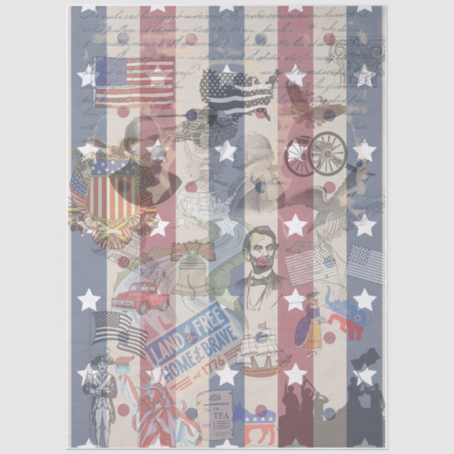 Papel de Seda para Decoupage de Colagem Americana (Frente )