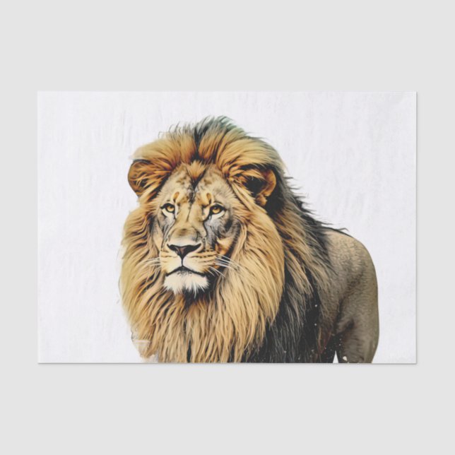 Papel de Seda para Decoupage de Leão (Frente )