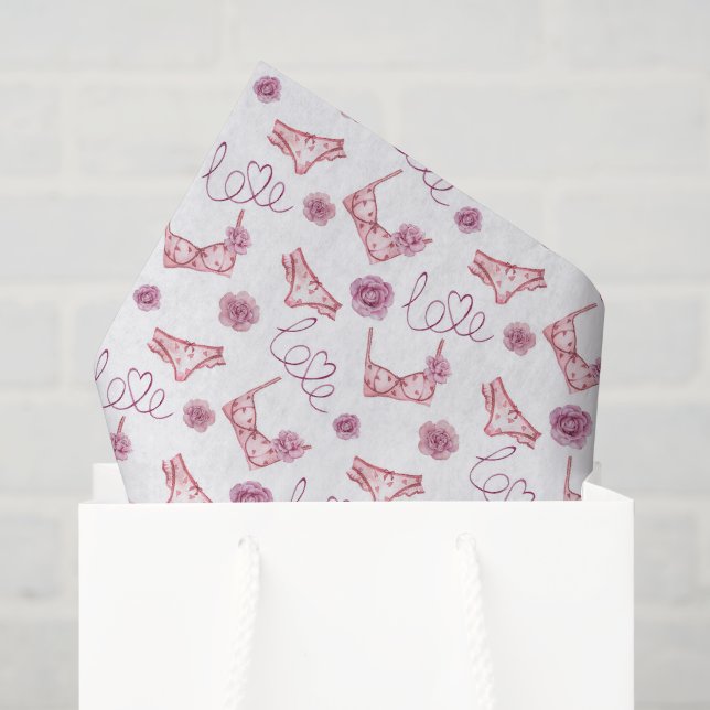 Papel de seda para decoupage de lingerie, presente (Sacola de presentes)