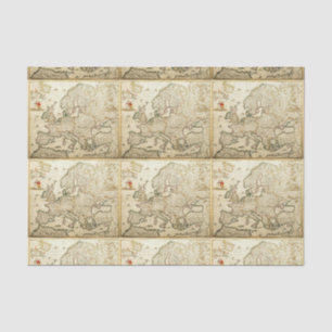 Papel de seda para decoupage - Mapa da Europa
