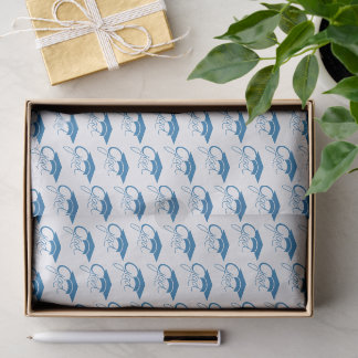 Papel de Seda para Diploma Azul Claro Moderno