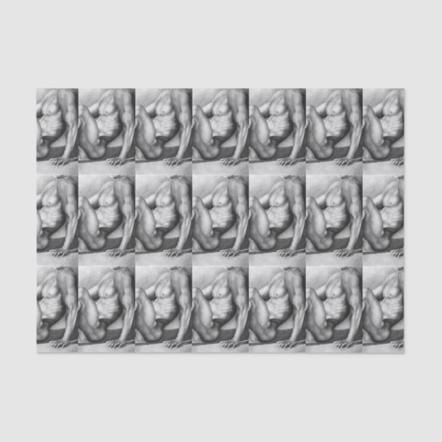 Papel De Seda Para Ele Ajustado Bonitão Masculino Bodybuilder Es (Frente )