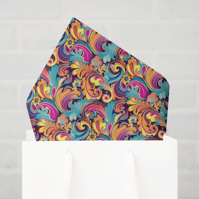Papel de seda para festa com padrão xadrez fofo re (Sacola de presentes)